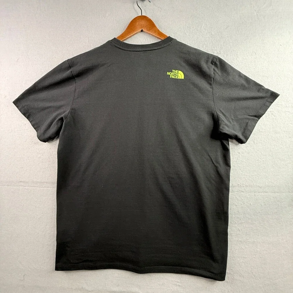 The North Face Mens XL Black Graphic T-Shirt Box Logo Recycled Materials